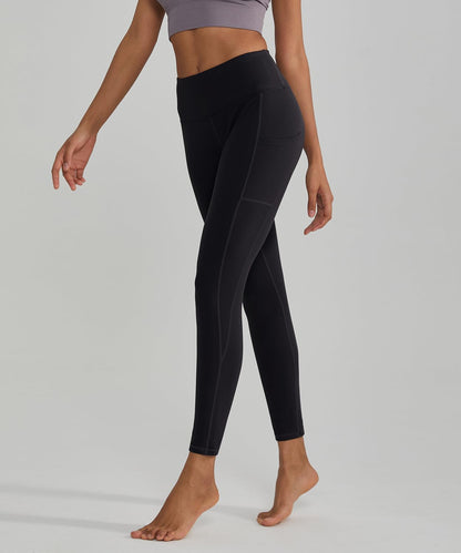 Anti-Nail Leggings for Women, Non-See-Through Yoga Pants with Phone Pockets, Tummy Control Full-Length/Capri Tights