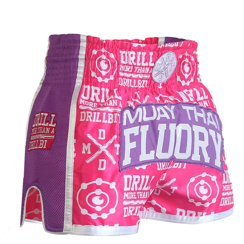 FLUORY Muay Thai Shorts Free Combat Mixed Martial Arts Boxing Training Match Pants