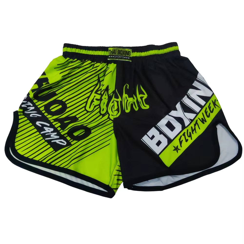 Thai Boxing Shorts Printing MMA Muay Thai Men'S Shorts Cheap Sanda Kickboxing Pants Kids Women Martial Arts Grappling Fight Wear