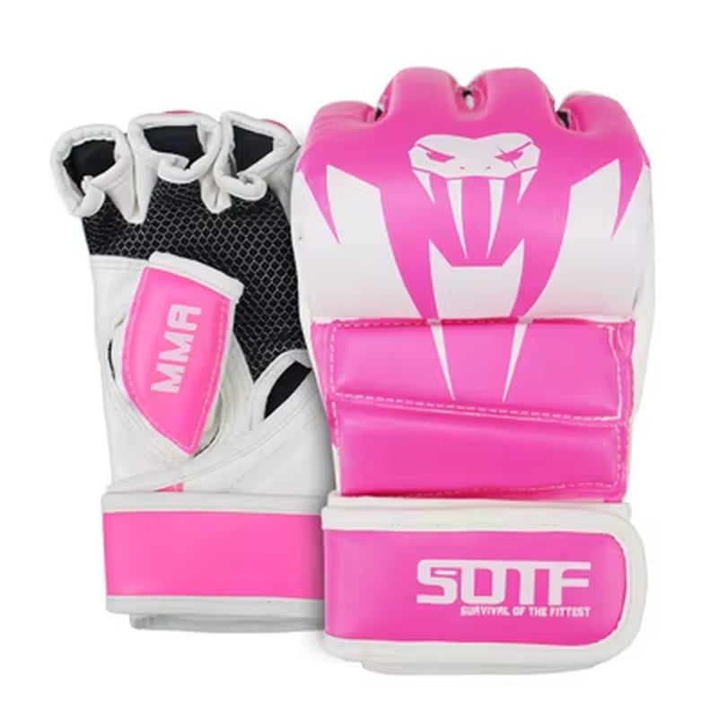 SOTF Adults MMA Venomous Snake Multicolor Boxing Gloves MMA Tiger Muay Thai Gloves Muay Thai Boxing Fight Glove Sanda Pads Box