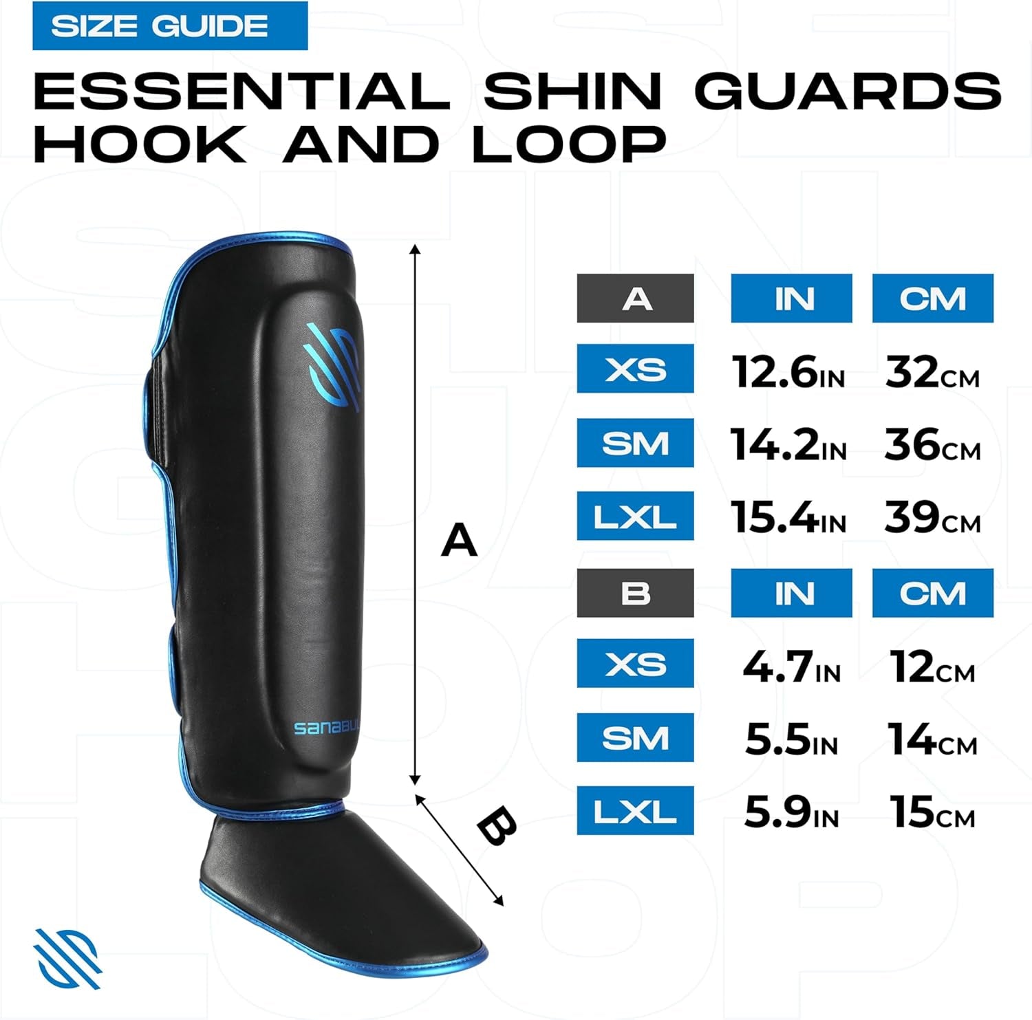 Essential Kickboxing Shin Guards with Hook & Loop Straps Shin Pads for MMA Muay Thai and Martial Arts