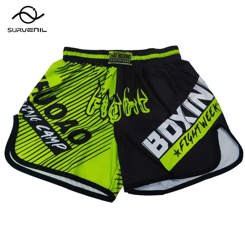 Thai Boxing Shorts Printing MMA Muay Thai Men'S Shorts Cheap Sanda Kickboxing Pants Kids Women Martial Arts Grappling Fight Wear