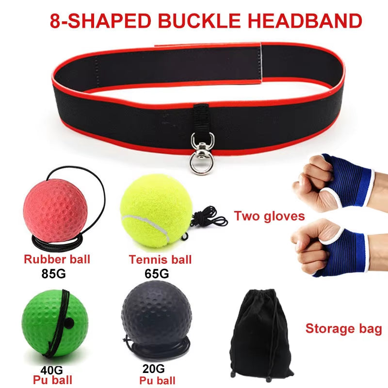 Boxing Reflex Ball Fight Training Speed Exercise Head-Mounted Speed Ball Boxing Reflection Ball Fitness Boxing Equipment