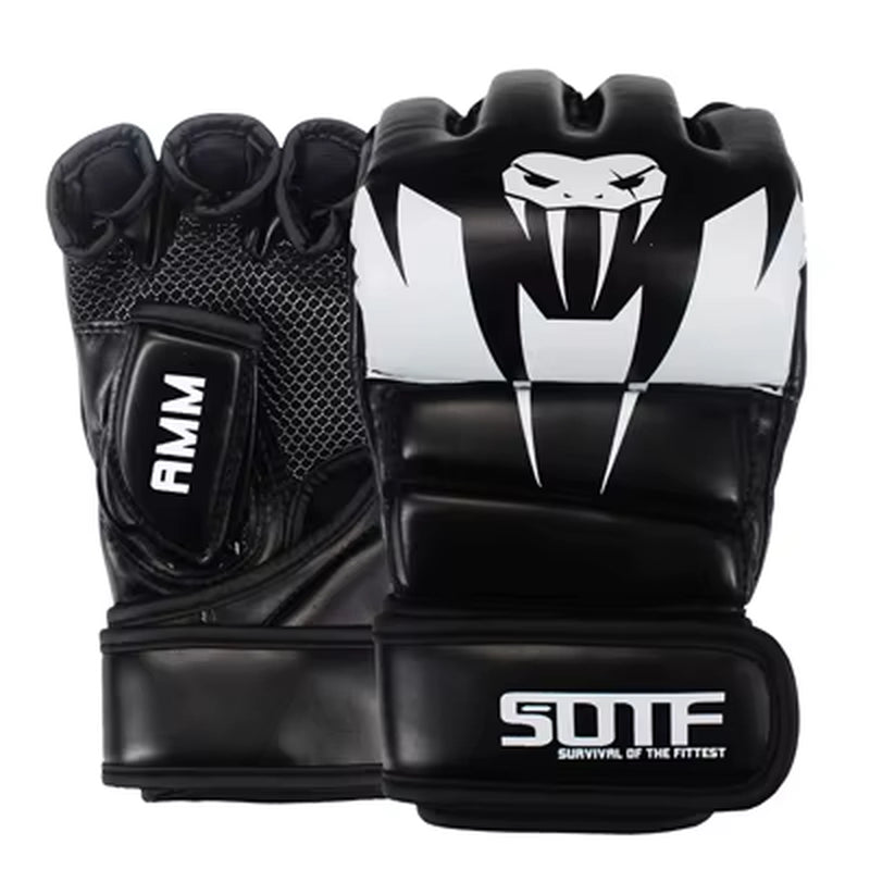 SOTF Adults MMA Venomous Snake Multicolor Boxing Gloves MMA Tiger Muay Thai Gloves Muay Thai Boxing Fight Glove Sanda Pads Box