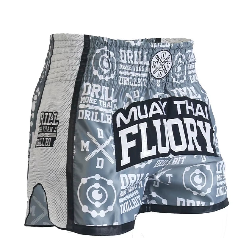 FLUORY Muay Thai Shorts Free Combat Mixed Martial Arts Boxing Training Match Pants