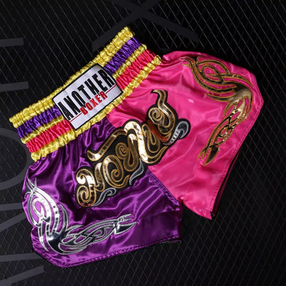 Muay Thai Shorts Professional Sanda Boxing Suits Adult Competition Training MMA Fighting Short-Pants Girls Boys Boxeo Kickboxing