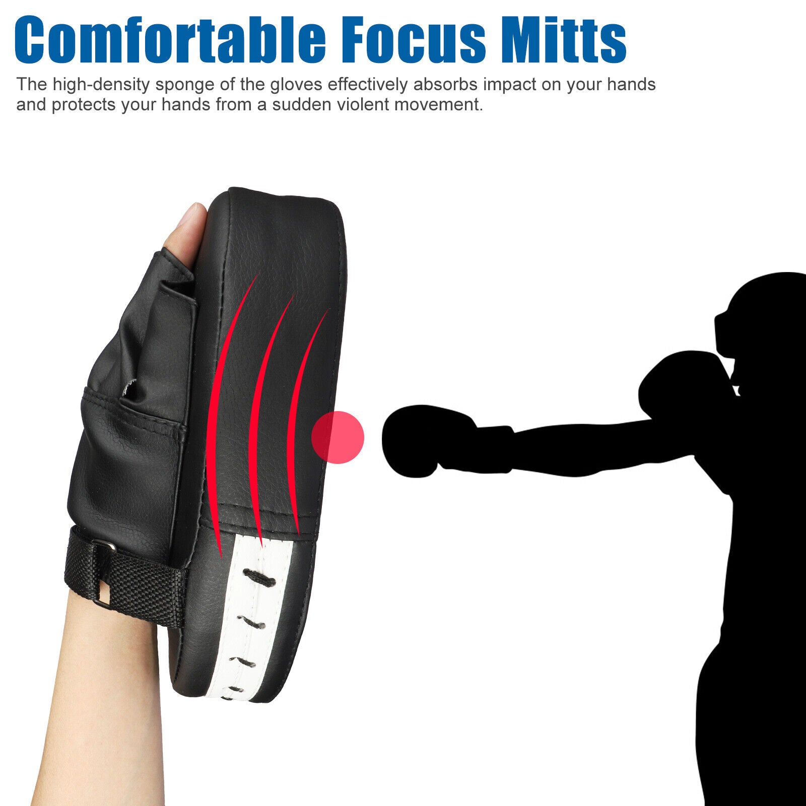 2/4PCS Boxing Punching MMA Mitts PU Gloves Target Focus Pad Gear for Kickboxing