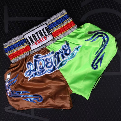 Muay Thai Shorts Professional Sanda Boxing Suits Adult Competition Training MMA Fighting Short-Pants Girls Boys Boxeo Kickboxing