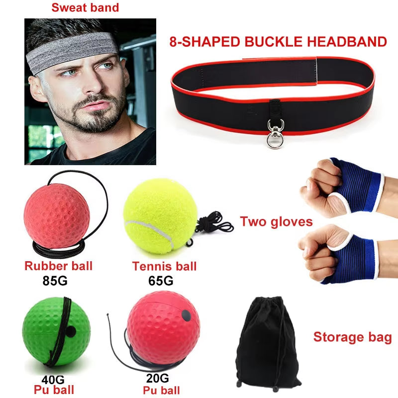 Boxing Reflex Ball Fight Training Speed Exercise Head-Mounted Speed Ball Boxing Reflection Ball Fitness Boxing Equipment