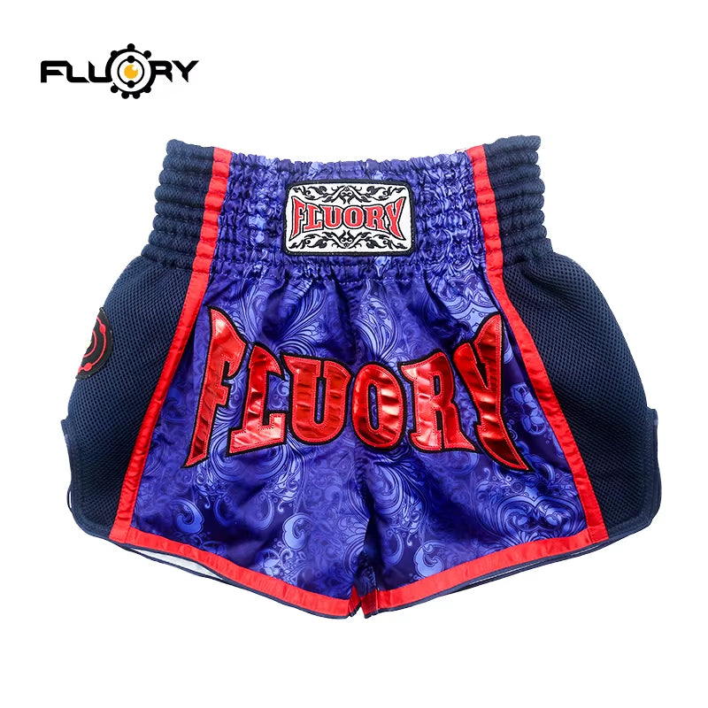 Unisex Printing Flower Muay Thai Shorts Retro Mma Shorts Kick Boxing Pants