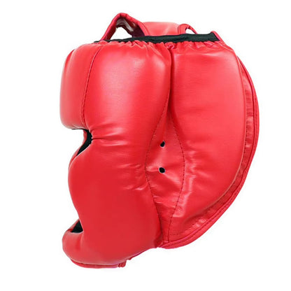 Kick Boxing Helmet Full-Covered Thickened Boxing Helmet PU Karate Muay Thai Training Head Protector Boxing Protective Gear