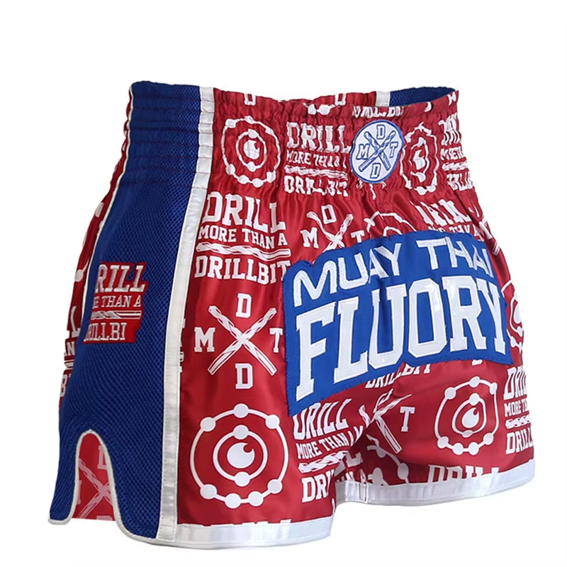 FLUORY Muay Thai Shorts Free Combat Mixed Martial Arts Boxing Training Match Pants