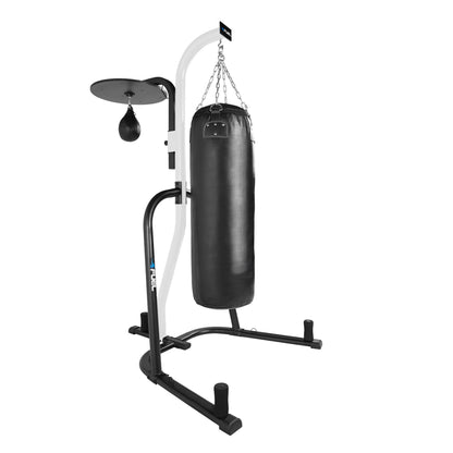 Heavy Bag Stand with Speed Punching Bag Platform, White