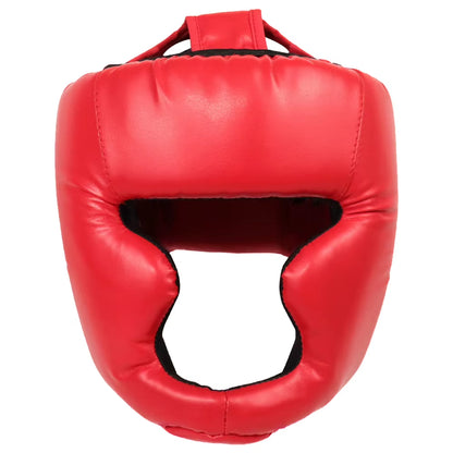 Kick Boxing Helmet Full-Covered Thickened Boxing Helmet PU Karate Muay Thai Training Head Protector Boxing Protective Gear