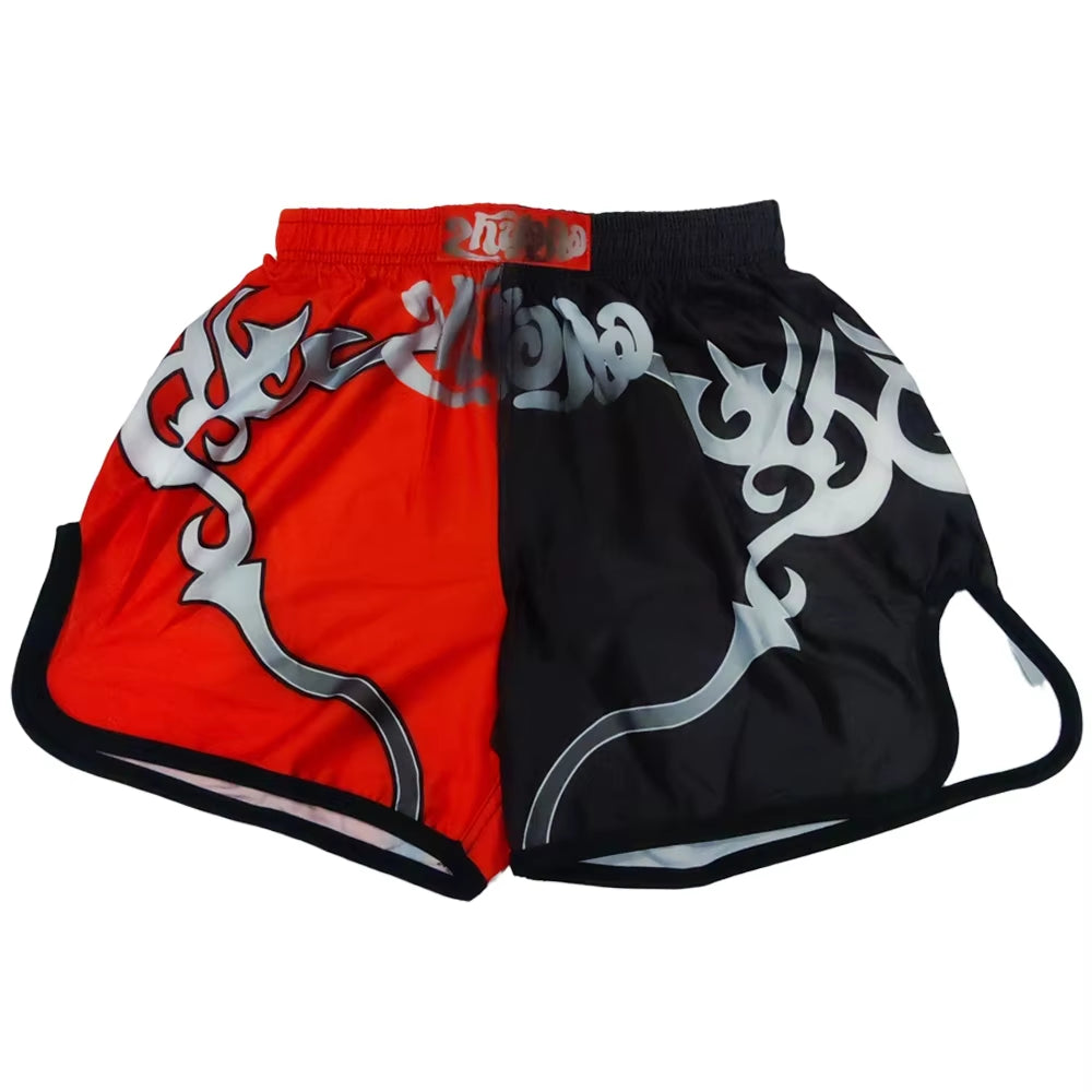 Thai Boxing Shorts Printing MMA Muay Thai Men'S Shorts Cheap Sanda Kickboxing Pants Kids Women Martial Arts Grappling Fight Wear