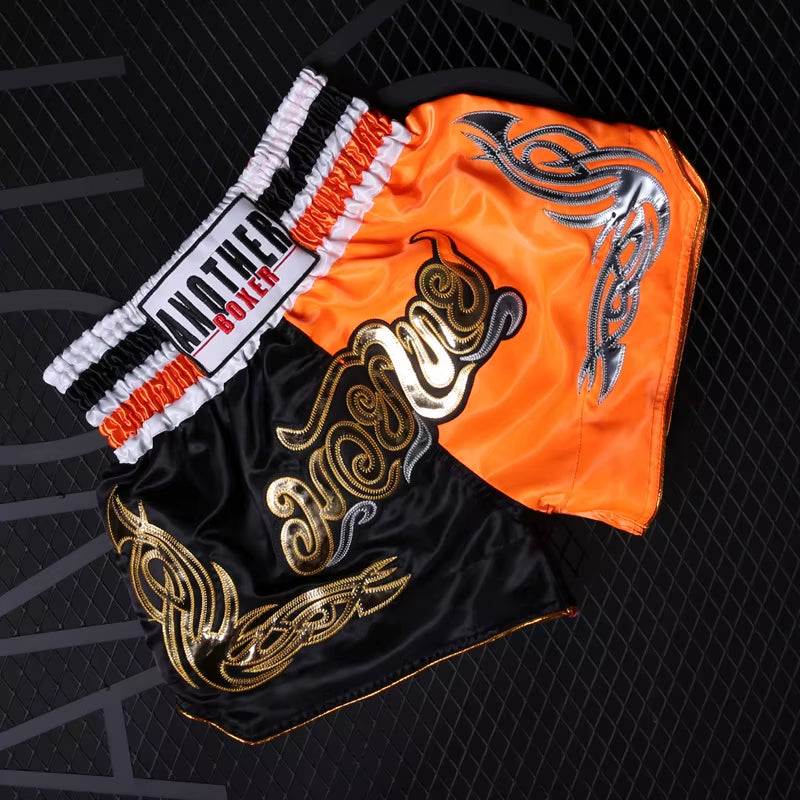 Muay Thai Shorts Professional Sanda Boxing Suits Adult Competition Training MMA Fighting Short-Pants Girls Boys Boxeo Kickboxing