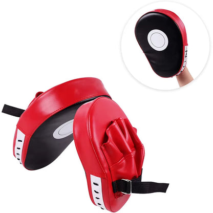 2Pcs Curved Boxing Bag Taekwondo Muay Thai Karate Adults Kids PU Training Paws Pads Boxing Equipment Focus Punching Bags