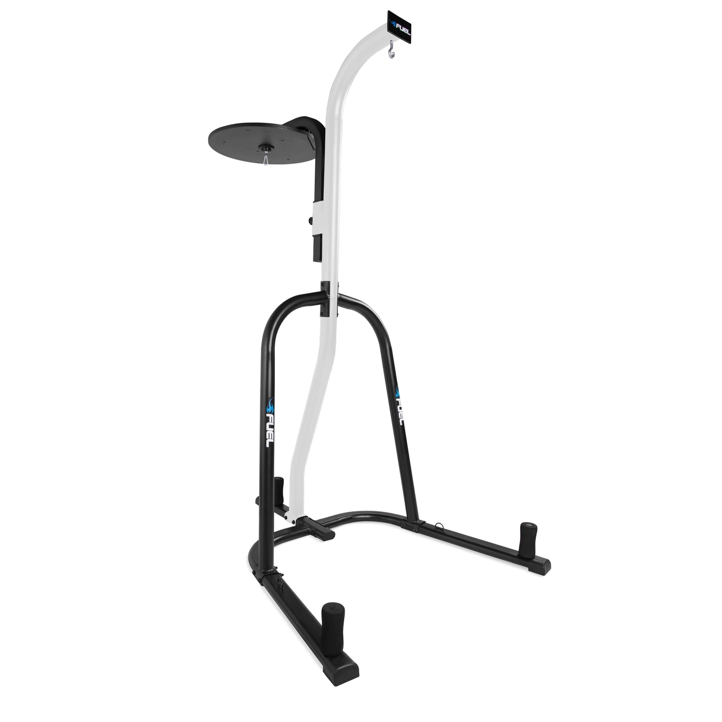 Heavy Bag Stand with Speed Punching Bag Platform, White