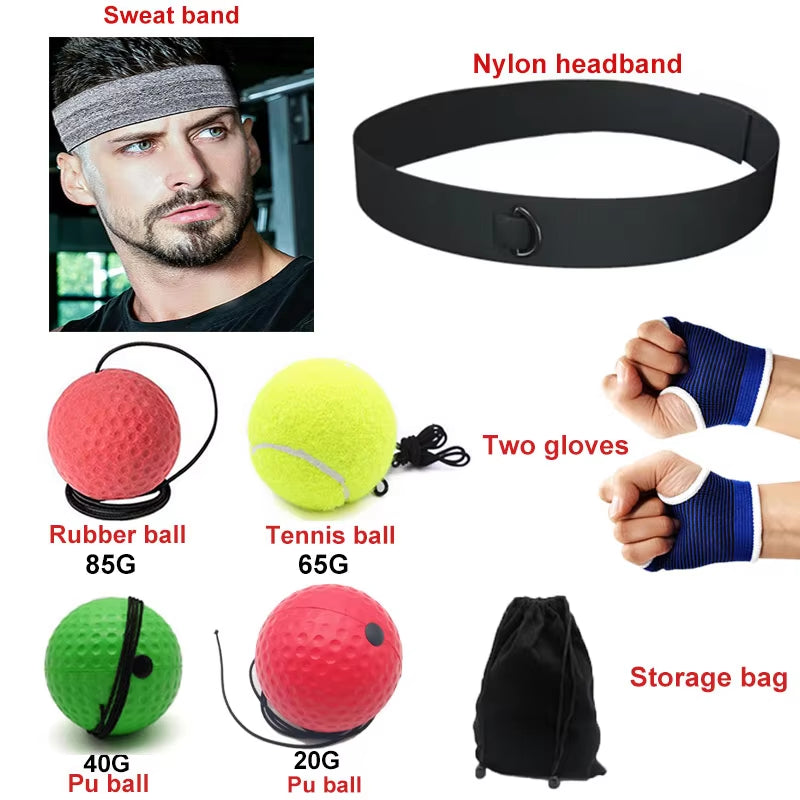 Boxing Reflex Ball Fight Training Speed Exercise Head-Mounted Speed Ball Boxing Reflection Ball Fitness Boxing Equipment