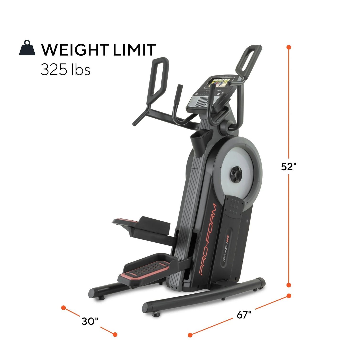 Trainer H7; Ifit-Enabled Elliptical with 7” Touchscreen and Built-In Fan