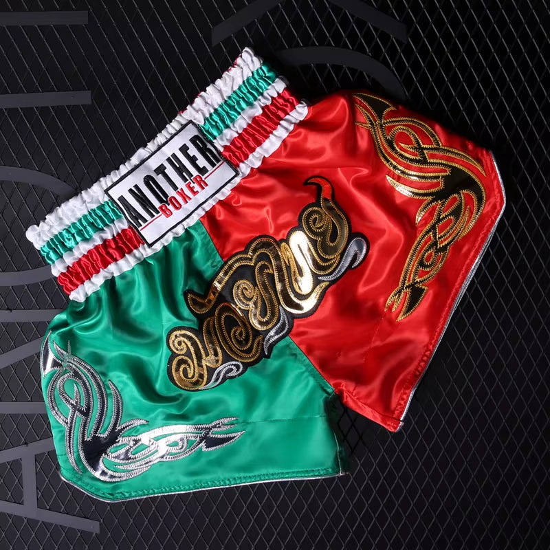 Muay Thai Shorts Professional Sanda Boxing Suits Adult Competition Training MMA Fighting Short-Pants Girls Boys Boxeo Kickboxing