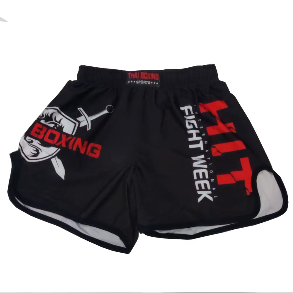 Thai Boxing Shorts Printing MMA Muay Thai Men'S Shorts Cheap Sanda Kickboxing Pants Kids Women Martial Arts Grappling Fight Wear