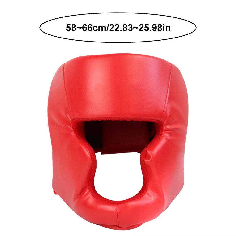 1Pcs Full-Covered Pu Boxing Helmet Kids Adults Muay Thai Training Sparring Boxing Headgear Gym Equipment Taekwondo Head Guard