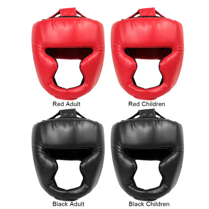 Kick Boxing Helmet Full-Covered Thickened Boxing Helmet PU Karate Muay Thai Training Head Protector Boxing Protective Gear