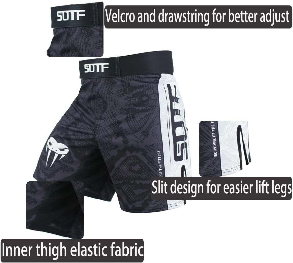 MMA Boxing Shorts Men Fight Shorts Men BJJ No Gi Shorts