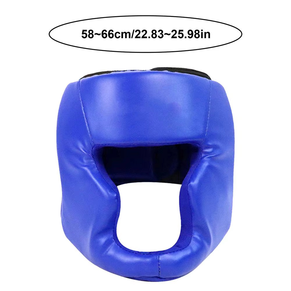 1Pcs Full-Covered Pu Boxing Helmet Kids Adults Muay Thai Training Sparring Boxing Headgear Gym Equipment Taekwondo Head Guard