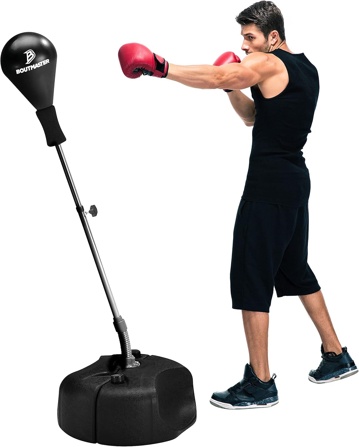 Punching Bag with Stand, Boxing Bag for Teens & Adults - Height Adjustable - Speed Bag for Training, Boxing Equipment, Stress Relief & Fitness