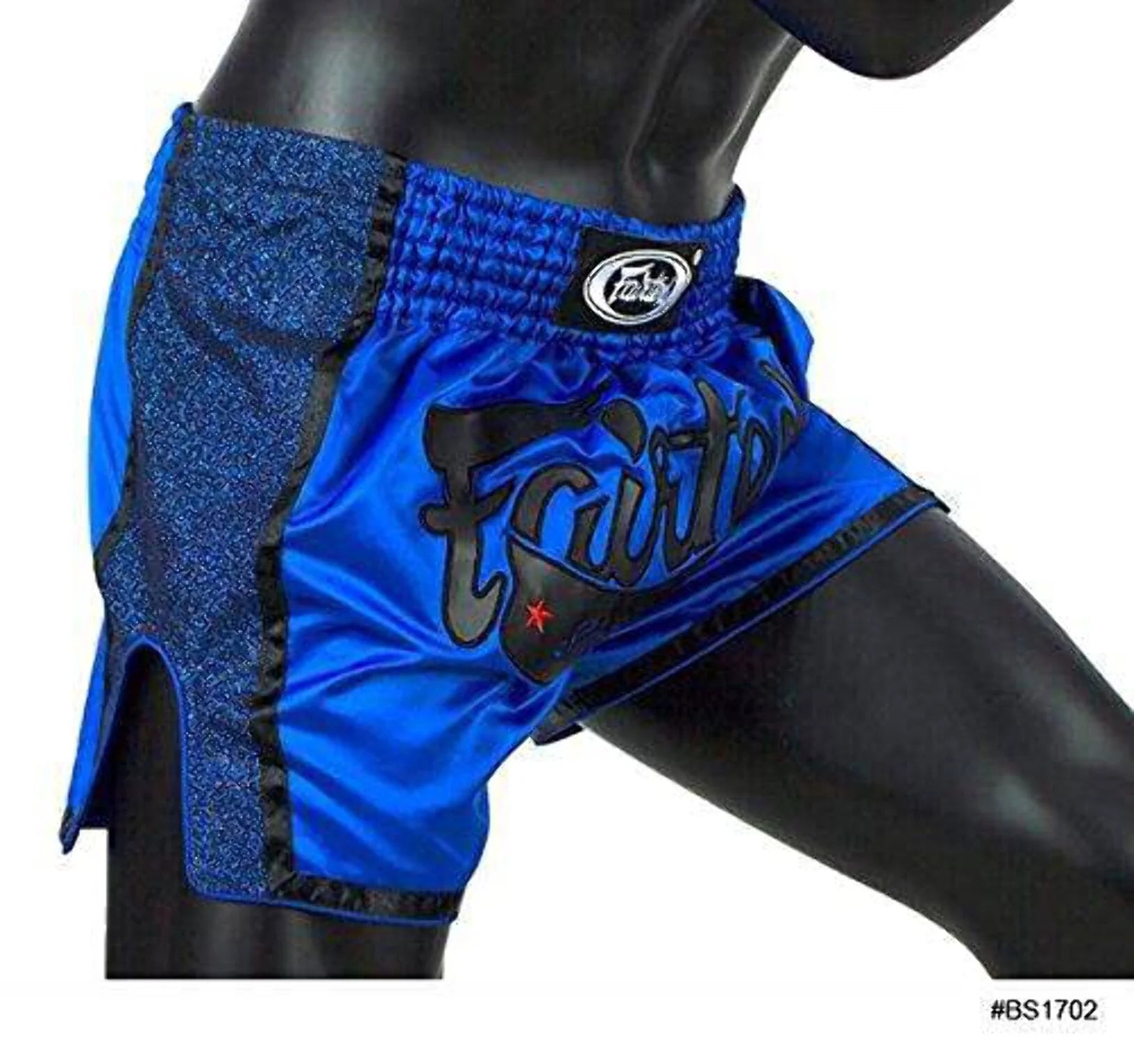 BS1702 Blue Slim Cut Muay Thai Boxing Short