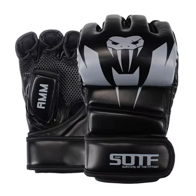 SOTF Adults MMA Venomous Snake Multicolor Boxing Gloves MMA Tiger Muay Thai Gloves Muay Thai Boxing Fight Glove Sanda Pads Box