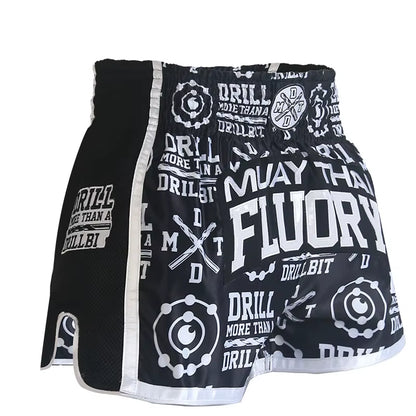 FLUORY Muay Thai Shorts Free Combat Mixed Martial Arts Boxing Training Match Pants