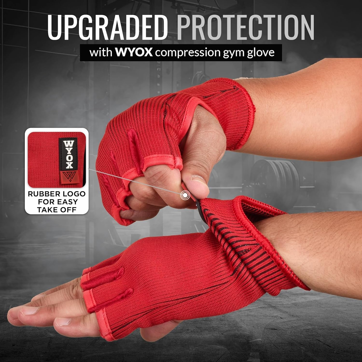 Boxing Hand Wraps Inner Gloves Men Women, Half Finger under Mitts with Elasticated Bandages for Fist Protection, Ideal for Muay Thai, Kickboxing, MMA, and Martial Arts, Perfect for Training