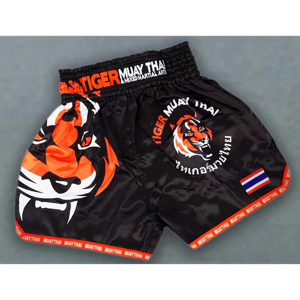 MMA Tiger Muay Thai Boxing Boxing Match Sanda Training Breathable Shorts Muay Thai Clothing Kickboxing Shorts Boxing