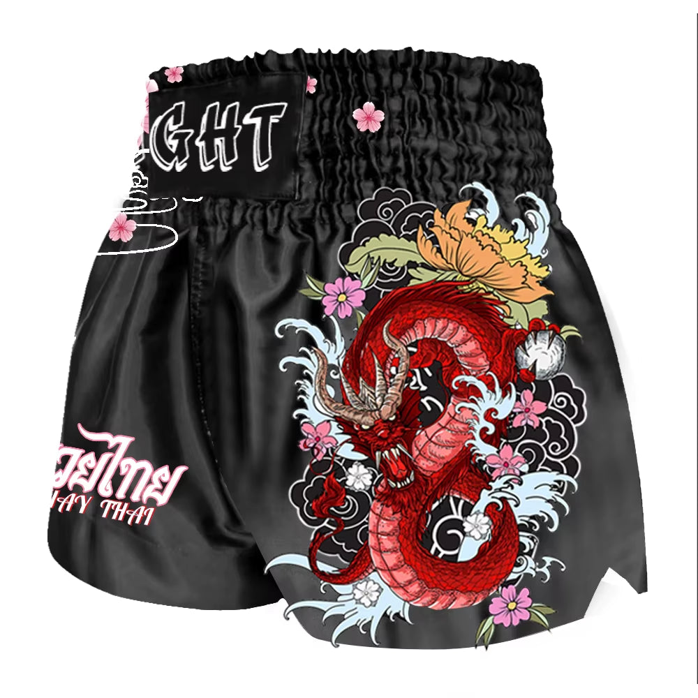 Muay Thai Shorts Mma Boxing Apparel Men'S Women'S Kids Workout Bodybuilding Gym Sports Training Shorts Fight Kickboxing Pants