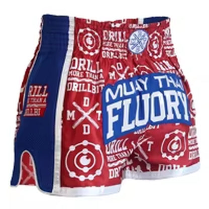 FLUORY Muay Thai Shorts Free Combat Mixed Martial Arts Boxing Training Match Pants